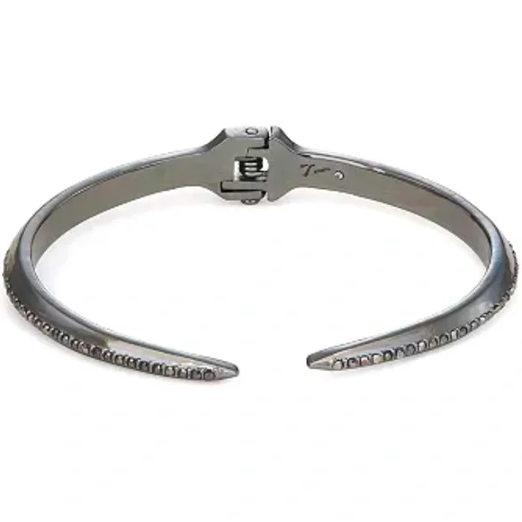 Simply Vera Vera Wang Spike Hinge Cuff Bracelet, “gun metal” tone. - Picture 1 of 7